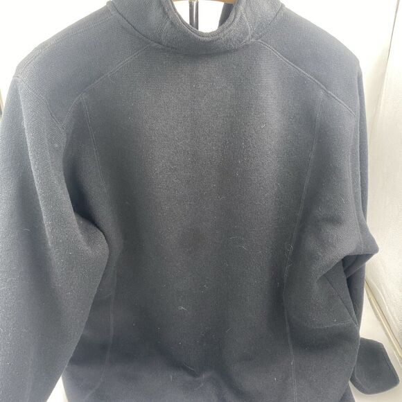Orvis Fleece Jacket Womens XL Black Full Zip Front Mock Neck - Picture 6 of 8